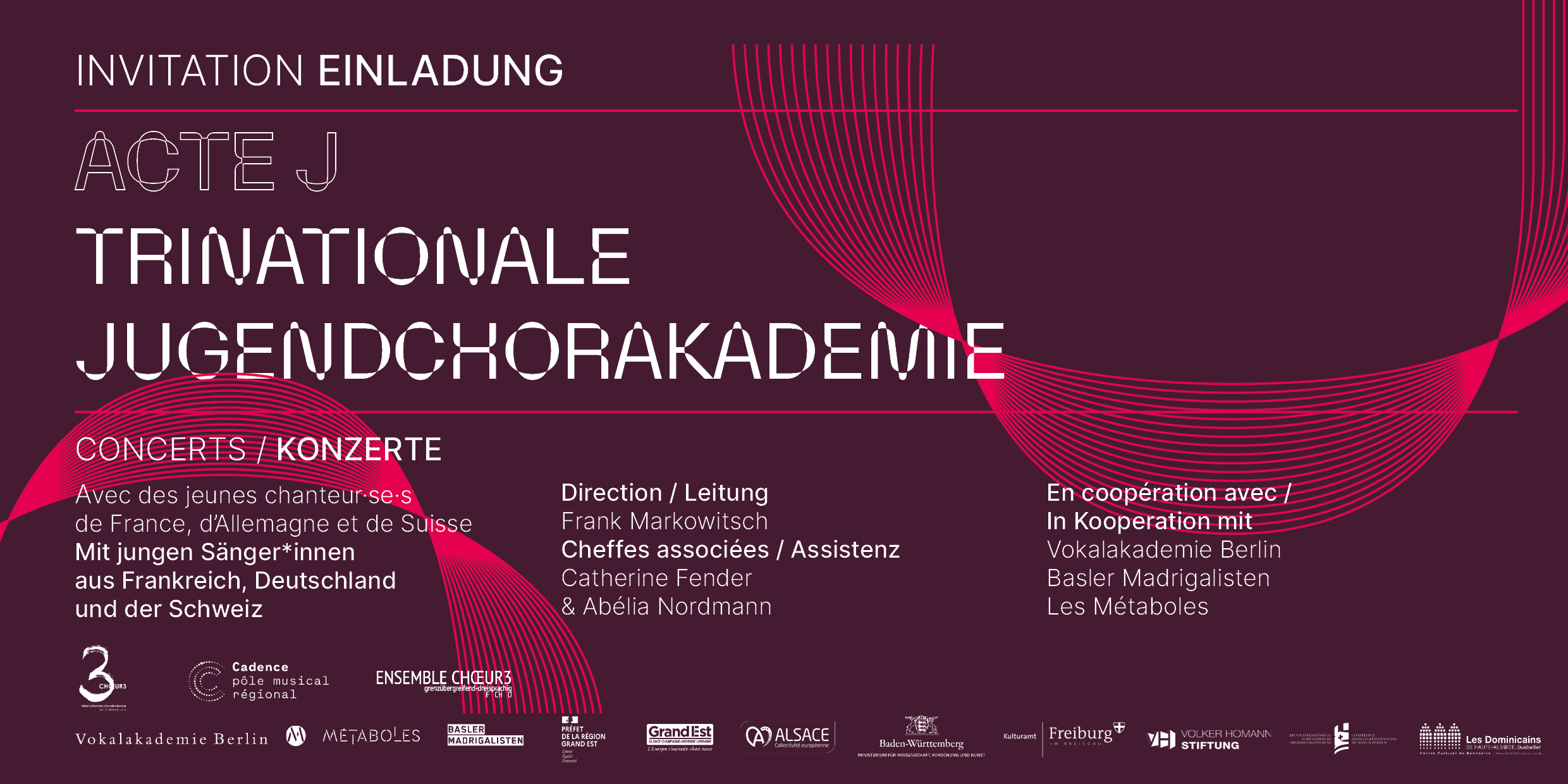 Premiere – Erstausgabe der Trinationalen Jugendchorakademie – ACTE J