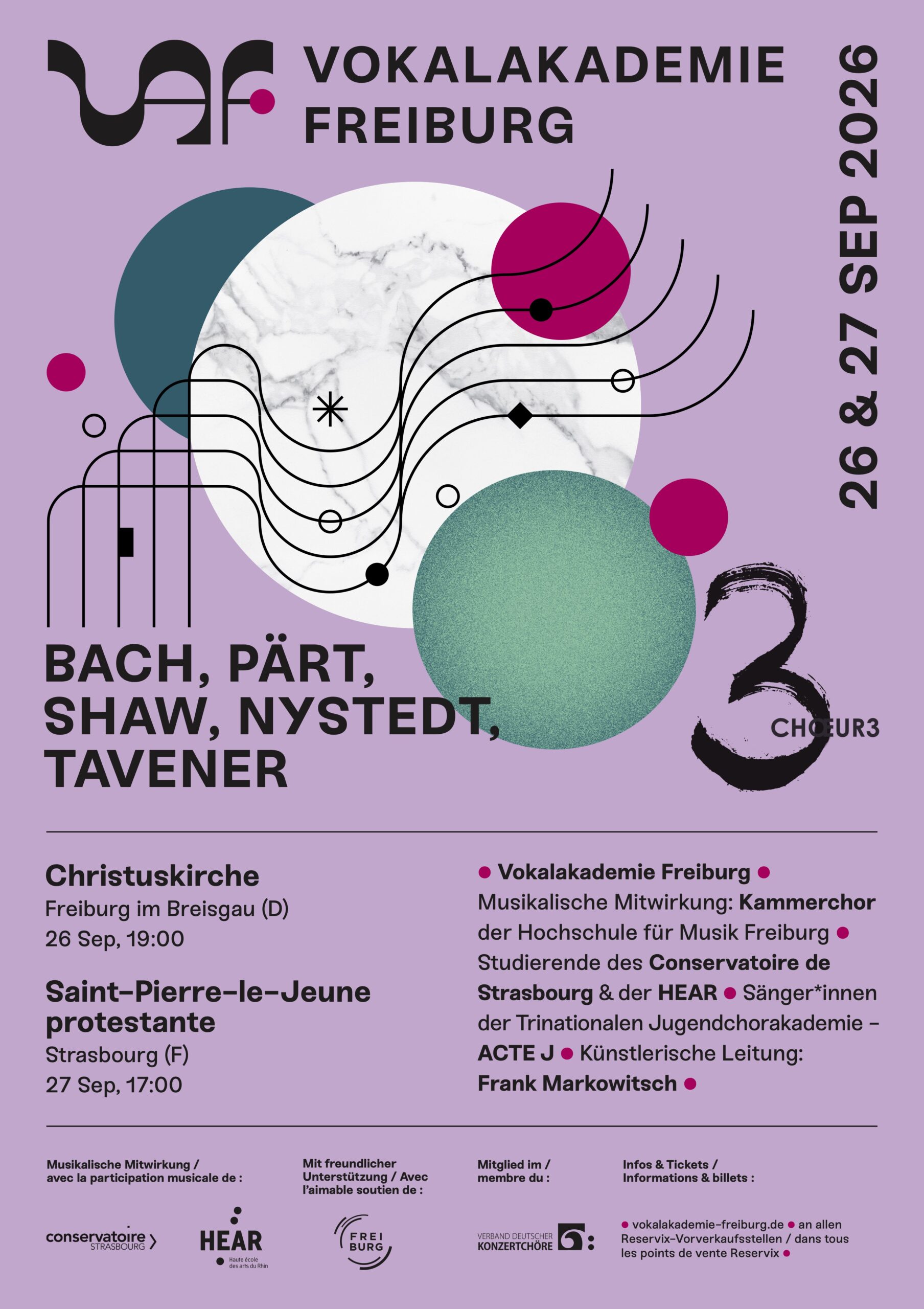 Grenzüberschreitendes Leuchtturmprojekt mit Motetten von J.S. Bach und zeitgenössischen A cappella Werken